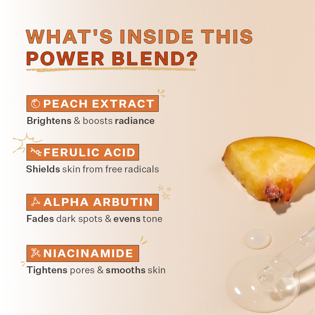 Peach & 2% Alpha Arbutin Triple-Action Face Serum