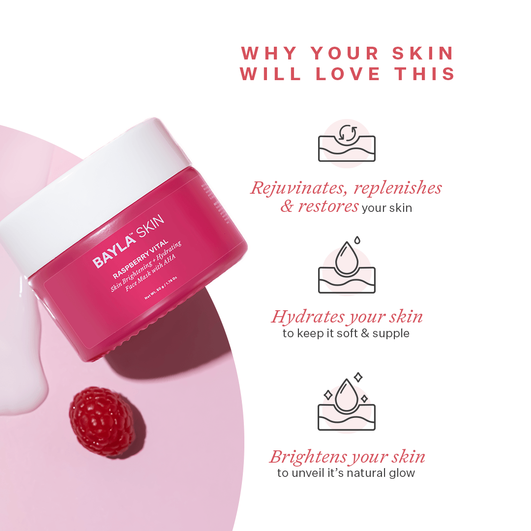 Raspberry Skin Patch Raspberry Skin-Brightening Face Mask for Glowing Skin